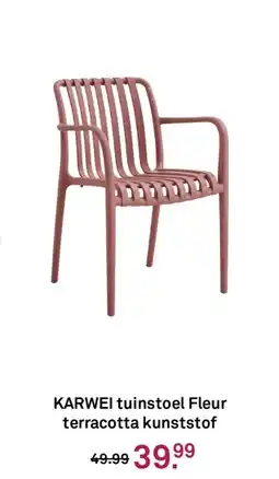 Karwei Karwei tuinstoel fleur terracotta kunststof aanbieding