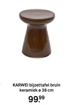 Karwei Karwei bijzettafel bruin keramiek aanbieding