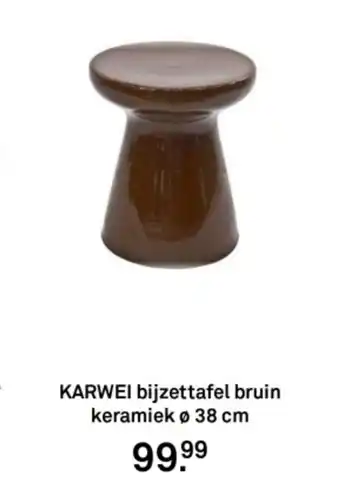 Karwei Karwei bijzettafel bruin keramiek aanbieding