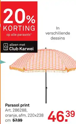 Karwei Parasol print aanbieding