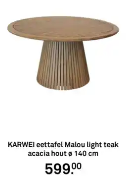 Karwei Karwei eettafel malou light teak acacia hout aanbieding