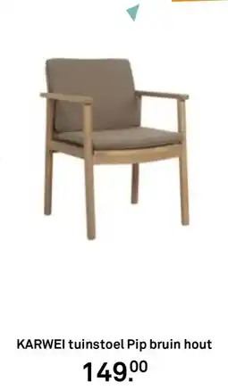 Karwei Karwei tuinstoel pip bruin hout aanbieding