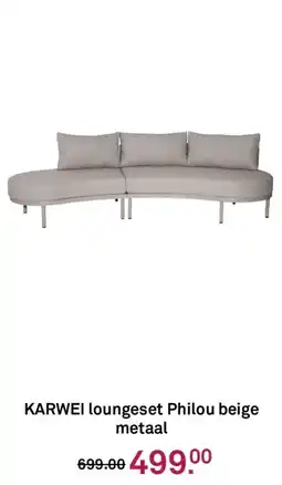 Karwei Karwei loungeset philou beige metaal aanbieding