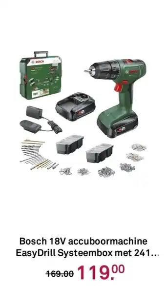 Karwei Bosch 18V accuboormachine EasyDrill Systeembox met 241. aanbieding
