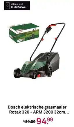 Karwei Bosch elektrische grasmaaier Rotak 320 aanbieding