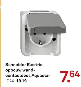 Karwei Schneider Electric opbouw wand contactdoos Aquastar aanbieding