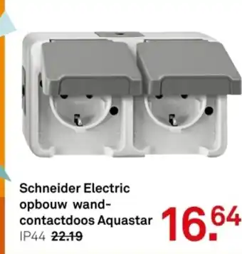 Karwei Schneider Electric opbouw wand contactdoos Aquastar aanbieding