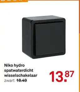 Karwei Niko hydro spatwaterdicht wisselschakelaar aanbieding