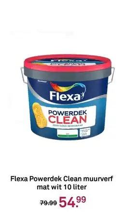 Karwei Flexa Powerdek Clean muurverf mat wit aanbieding