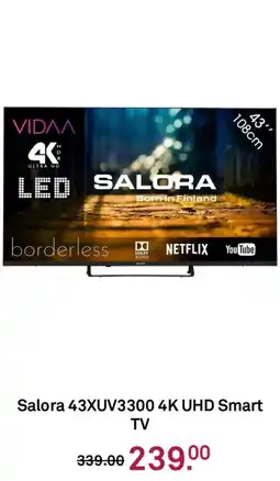 Karwei Salora 43XUV3300 4K UHD Smart TV aanbieding