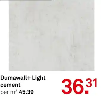 Karwei Dumawall+ Light cement aanbieding