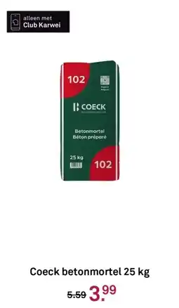 Karwei Coeck betonmortel aanbieding