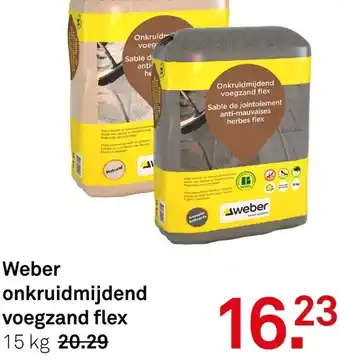 Karwei Weber onkruidmijdend voegzand flex aanbieding