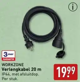 ALDI Verlengkabel 20 m IP44 aanbieding