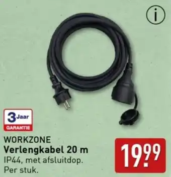 ALDI Verlengkabel 20 m IP44 aanbieding