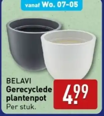 ALDI Belavi gerecyclede plantenpot aanbieding