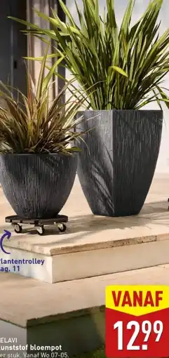ALDI Belavi Kunststof bloempot aanbieding