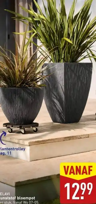 ALDI Belavi Kunststof bloempot aanbieding