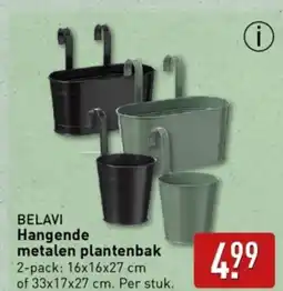 ALDI BELAVI Hangende metalen plantenbak aanbieding
