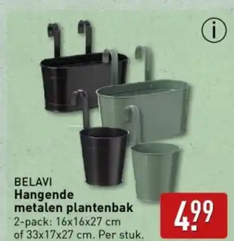 ALDI BELAVI Hangende metalen plantenbak aanbieding