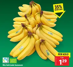 Lidl Bio fairtrade bananen aanbieding