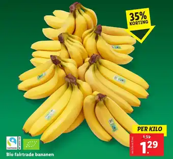 Lidl Bio fairtrade bananen aanbieding