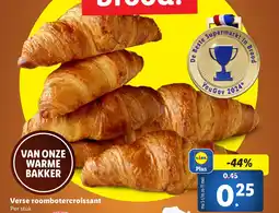 Lidl Verse roombotercroissant aanbieding