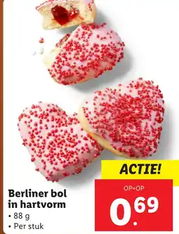 Lidl Berliner bol in hartvorm aanbieding