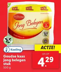 Lidl Goudse kaas jong belegen stuk aanbieding