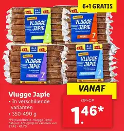 Lidl Vlugge Japie aanbieding