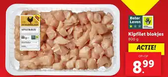 Lidl Kipfilet blokjes aanbieding