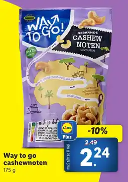 Lidl Way to go cashewnoten aanbieding