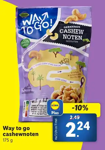Lidl Way to go cashewnoten aanbieding