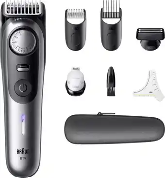 MediaMarkt BRAUN baardtrimmer BT 9520 Baardtrimmer Metallic grijs aanbieding