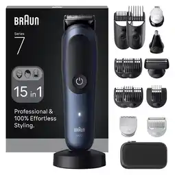 MediaMarkt BRAUN All-in-One, 15in1, AIO7580 Multigroomer Blauw aanbieding