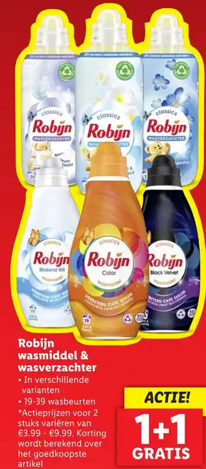 Lidl Robijn wasmiddel & wasverzachter aanbieding