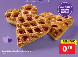 Lidl Aardbeienvlaatje in hartvorm aanbieding