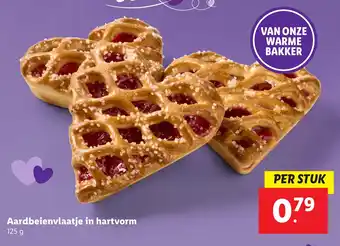 Lidl Aardbeienvlaatje in hartvorm aanbieding
