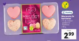 Lidl Macarons in hartvorm aanbieding