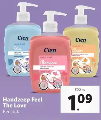 Lidl Handzeep Feel The Love aanbieding