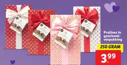 Lidl Pralines in geschenk verpakking aanbieding