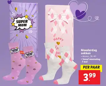 Lidl Moederdag sokken aanbieding