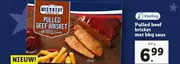 Lidl Pulled beef brisket met bbq saus aanbieding