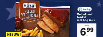 Lidl Pulled beef brisket met bbq saus aanbieding
