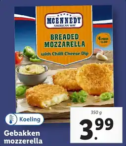 Lidl Gebakken mozzerella aanbieding