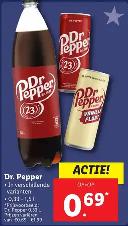 Lidl Dr. Pepper aanbieding