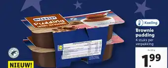 Lidl Brownie pudding aanbieding