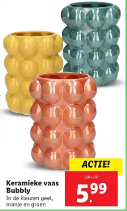 Lidl Keramieke vaas Bubbly aanbieding