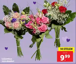 Lidl Lisianthus rozenboeket aanbieding