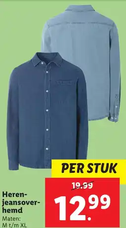 Lidl Heren jeansover hemd aanbieding